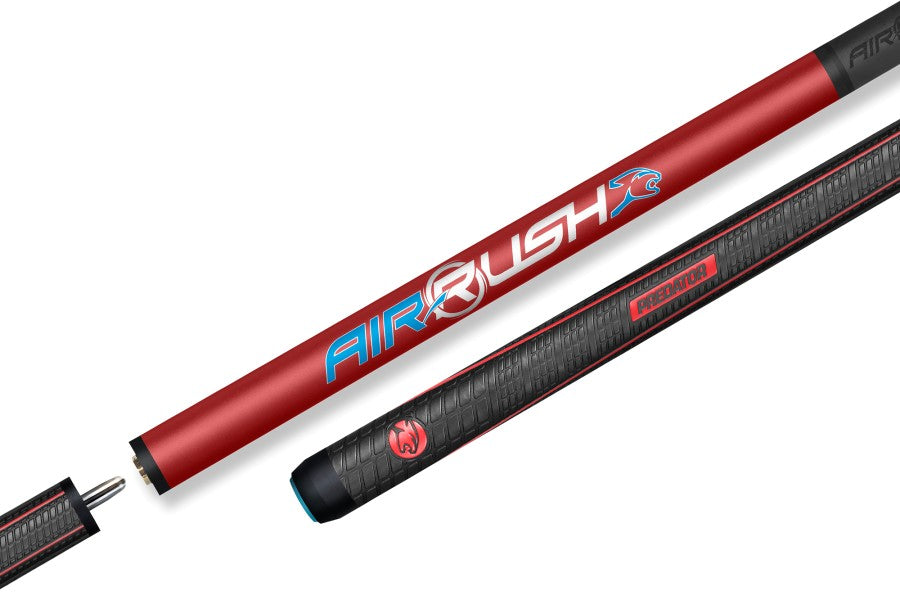 Billardqueue, Pool, Predator Air Rush Red SW, Jump, Sport Wrap, dreiteilig, Uni-Loc