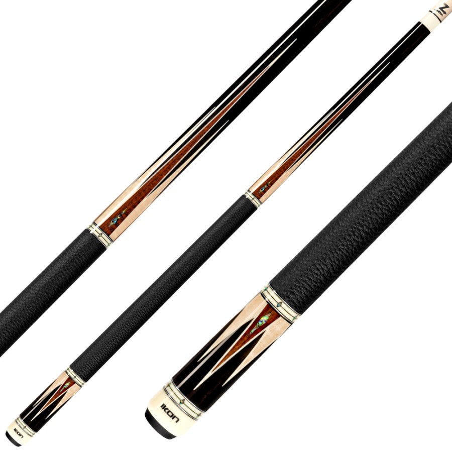 Billardqueue, Pool, Predator IKON 4-1, Uni-Loc, Centro Oberteil, schwarzer dünner Ring, 12,4 mm UL