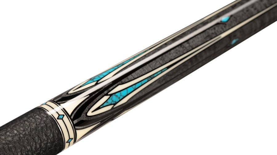 Billardqueue, Pool, Predator IKON 4-5, Uni-Loc, Centro Oberteil, schwarzer dünner Ring, 12,4 mm UL