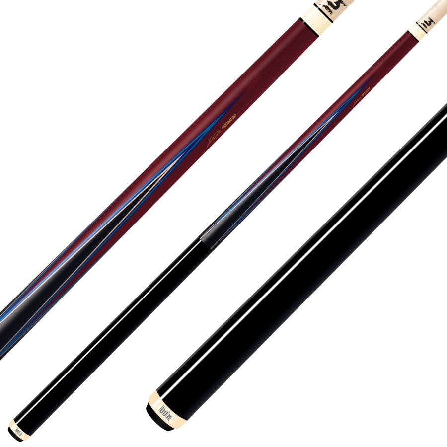 Billardqueue, Pool, Predator Sneaky Pete SP4 PB NW, Uni-Loc, Centro Oberteil, schwarzer dünner Ring, 12,4 mm UL