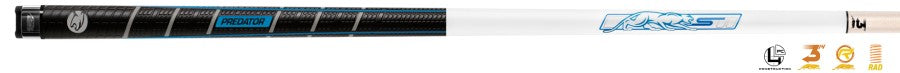 Billardqueue, Pool, Predator Volt Sport 2 ICE SW, Radial, Centro Oberteil, schwarzer dünner Ring, 12,4 mm RAD
