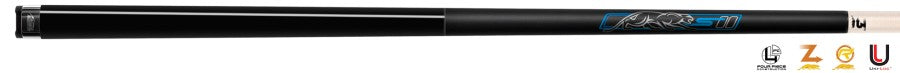 Billardqueue, Pool, Predator Sport 2 AMP NW, Uni-Loc, Centro Oberteil, schwarzer dünner Ring, 12,4 mm UL