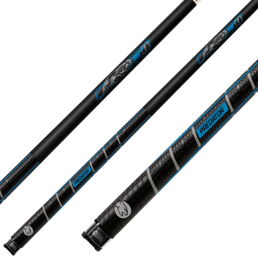 Billardqueue, Pool, Predator Sport 2 AMP SW, Radial, Centro Oberteil, schwarzer dünner Ring, 12,4 mm RAD