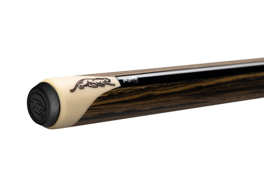 Billardqueue, Pool, P3 Revo Bocote NW, Uni-Loc, inkl. 8 inch QR2 Extension, Bocote, Centro Oberteil, schwarzer dünner Ring, 12,4 mm UL