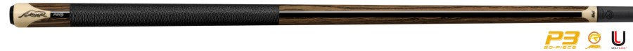 Billardqueue, Pool, P3 Revo Bocote LL, Uni-Loc, inkl. 8 inch QR2 extension, Bocote, Centro Oberteil, schwarzer dünner Ring, 12,4 mm UL