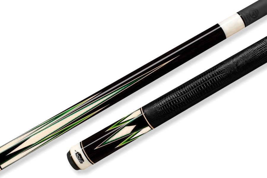 Billardqueue, Pool, Predator Truesplice-16 GEN2, ebony, Radial, Centro Oberteil, schwarzer dünner Ring, 12,4 mm RAD