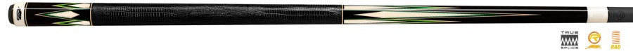Billardqueue, Pool, Predator Truesplice-16 GEN2, ebony, Radial, Centro Oberteil, schwarzer dünner Ring, 12,4 mm RAD
