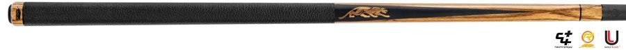 Billardqueue, Pool, Predator SP2 Zebra 2, Uni-Loc, Centro Oberteil, schwarzer dünner Ring, 12,4 mm UL