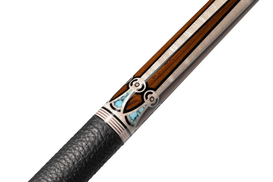 Billardqueue, Pool, Predator Throne 3-2, Uni-Loc, Centro Oberteil, schwarzer dünner Ring, 12,4 mm UL