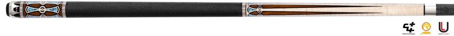 Billardqueue, Pool, Predator Throne 3-2, Uni-Loc, Centro Oberteil, schwarzer dünner Ring, 12,4 mm UL