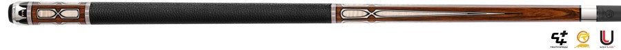 Billardqueue, Pool, Predator Throne 3-3, Uni-Loc, Centro Oberteil, schwarzer dünner Ring, 12,4 mm UL
