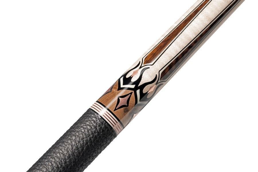 Billardqueue, Pool, Predator Throne 3-4, Uni-Loc, Centro Oberteil, schwarzer dünner Ring, 12,4 mm UL