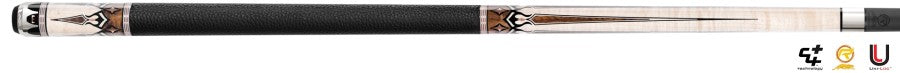 Billardqueue, Pool, Predator Throne 3-4, Uni-Loc, Centro Oberteil, schwarzer dünner Ring, 12,4 mm UL