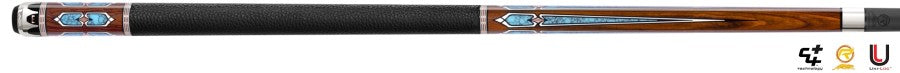 Billardqueue, Pool, Predator Throne 3-5, Uni-Loc, Centro Oberteil, schwarzer dünner Ring, 12,4 mm UL