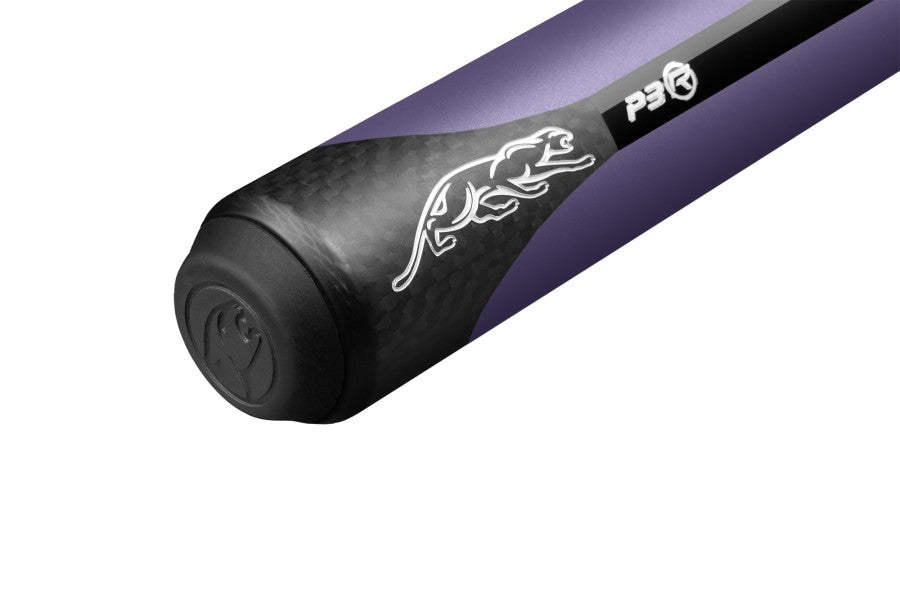Billardqueue, Pool, Predator P3 Revo Purple NW, Uni-Loc, Centro Oberteil, schwarzer dünner Ring, 12,4 mm UL