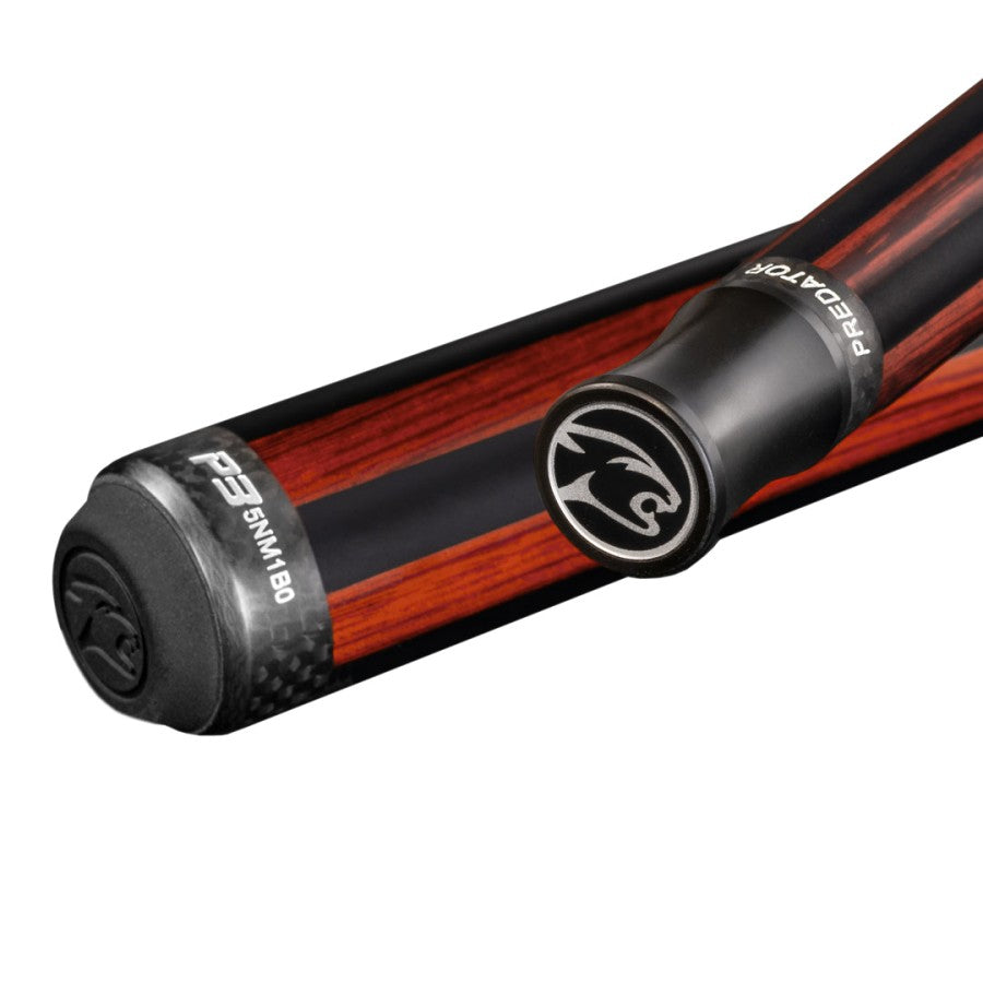 Billardqueue, Pool, Predator P3 Revo Red Tiger NW, Uni-Loc, 314-3 Oberteil, schwarzer Ring, UL