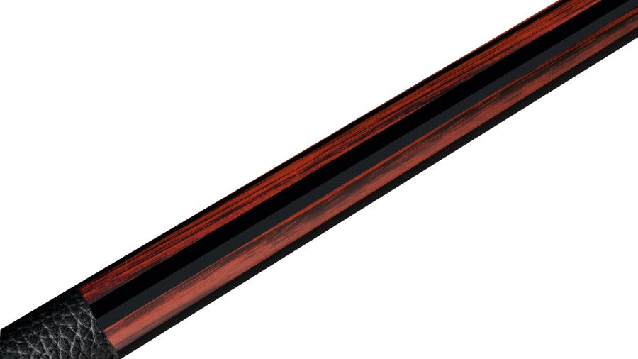Billardqueue, Pool, Predator P3 Revo Red Tiger NW, Uni-Loc, Centro Oberteil, schwarzer dünner Ring, 12,4 mm UL