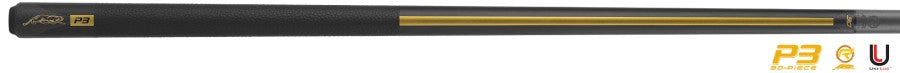 Billardqueue, Pool, Predator P3 Racer Gold LL, Uni-Loc, 314-3 Oberteil, schwarzer Ring, UL
