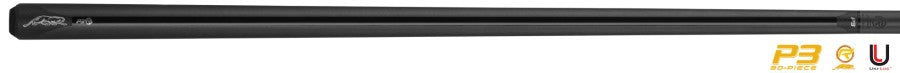 Billardqueue, Pool, Predator P3 Metallic Grey NW, Uni-Loc, 314-3 Oberteil, schwarzer Ring, UL