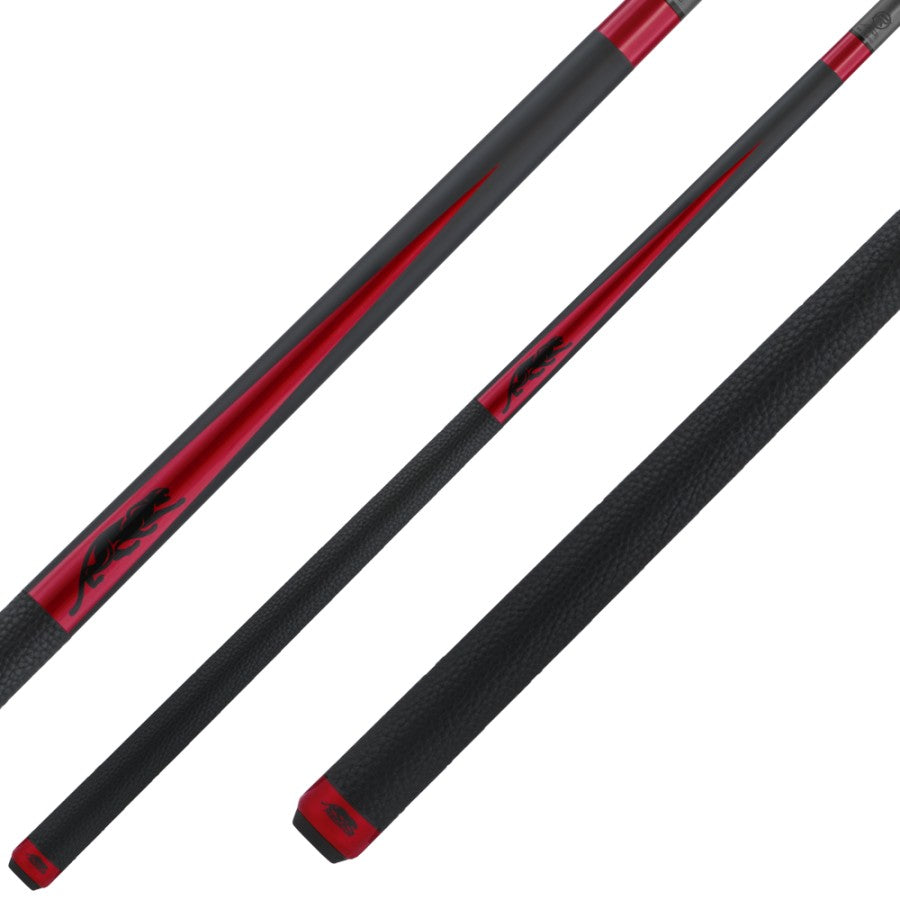 Billardqueue, Pool, Predator SP2 Metallic Red 1, Uni-Loc, Revo Oberteil, Black Vault Plate, 12,9 mm UL