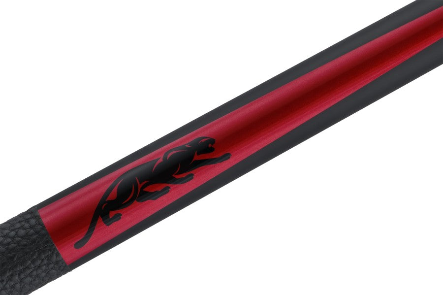 Billardqueue, Pool, Predator SP2 Metallic Red 1, Uni-Loc, Centro Oberteil, schwarzer dünner Ring, 12,4 mm UL
