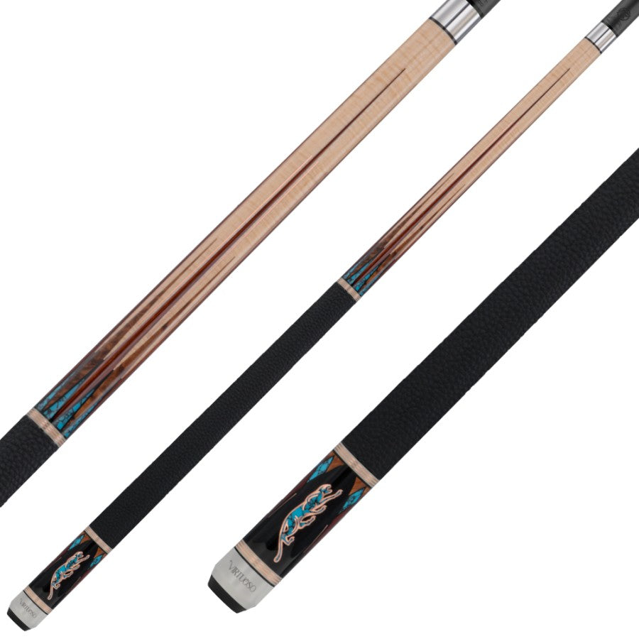 Billardqueue, Pool, Predator Virtuoso MAP TURQ LL, Uni-Loc, Z-3 Oberteil, schwarzer dünner Ring, 30 inch UL