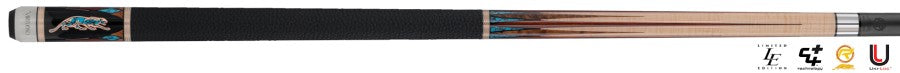 Billardqueue, Pool, Predator Virtuoso MAP TURQ LL, Uni-Loc, Z-3 Oberteil, schwarzer dünner Ring, 30 inch UL