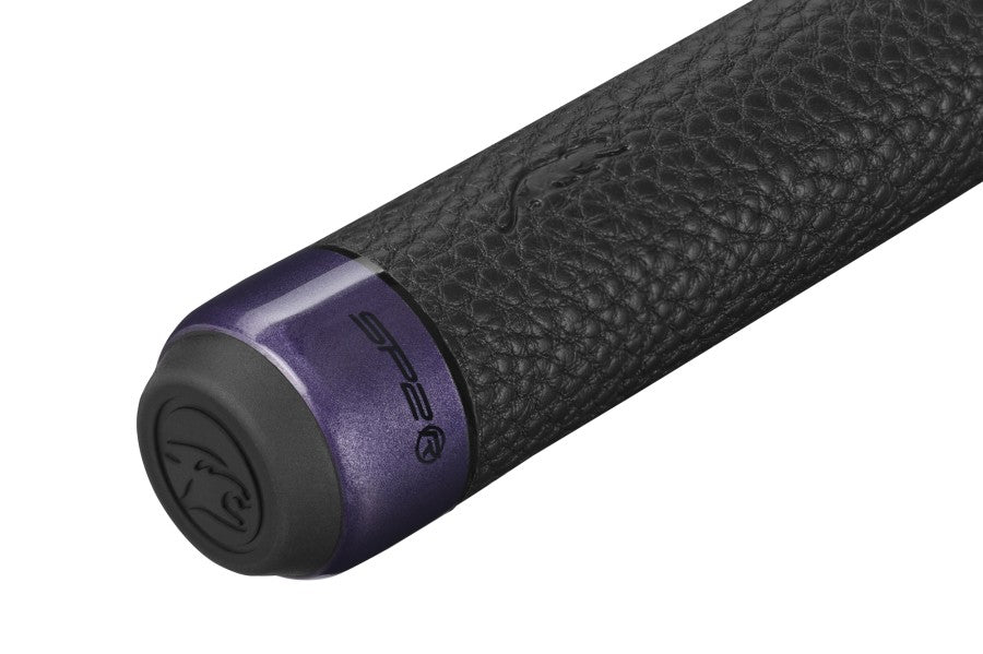 Billardqueue, Pool, Predator SP2 Metallic Purple 1, Uni-Loc, Centro Oberteil, schwarzer dünner Ring, 12,4 mm UL