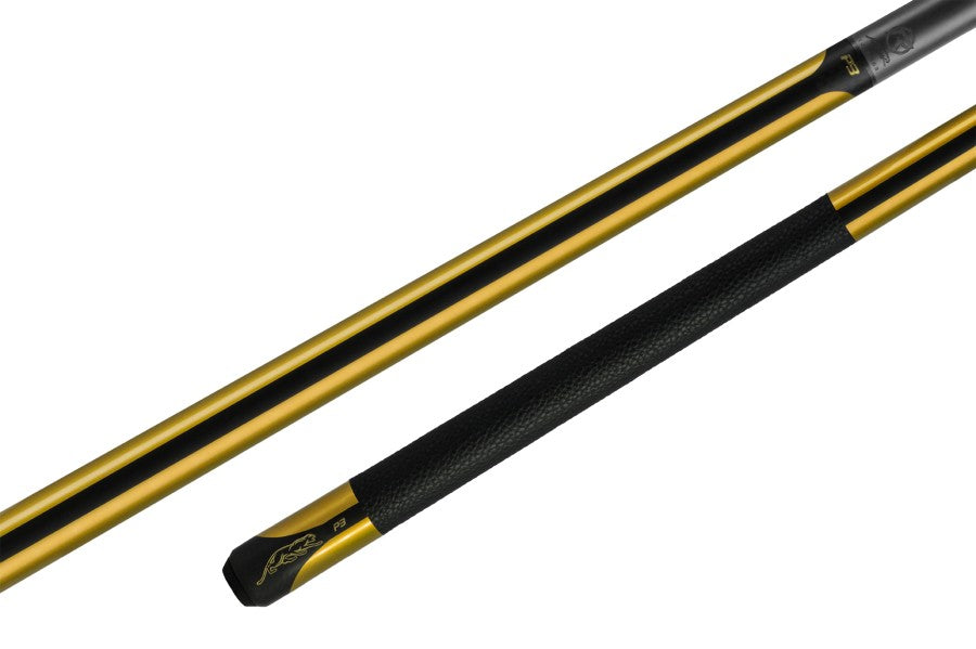 Billardqueue, Pool, Predator P3 Revo Gold LL, Uni-Loc, Z-3 Oberteil, schwarzer dünner Ring, 30 inch UL
