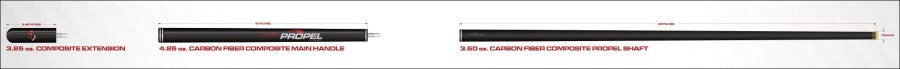 Billardqueue, Pool, Cuetec Jump Cynergy Propel, schwarz, Schnellverschluss