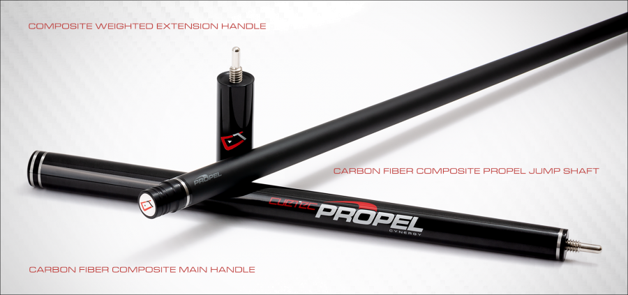 Billardqueue, Pool, Cuetec Jump Cynergy Propel, schwarz, Schnellverschluss