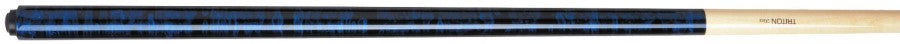 Billardqueue, Pool, Triton TRI-3, blau, einteilig, Klebeleder