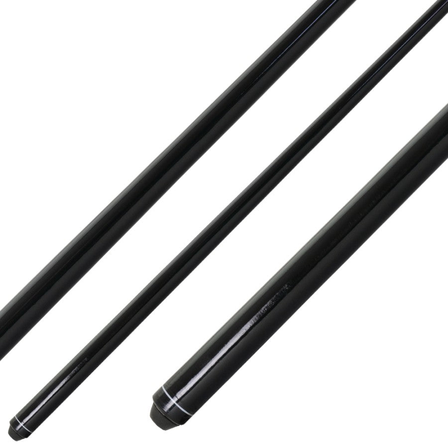 Billardqueue, Pool, Blacky CLB-1, schwarz, einteilig, Klebeleder