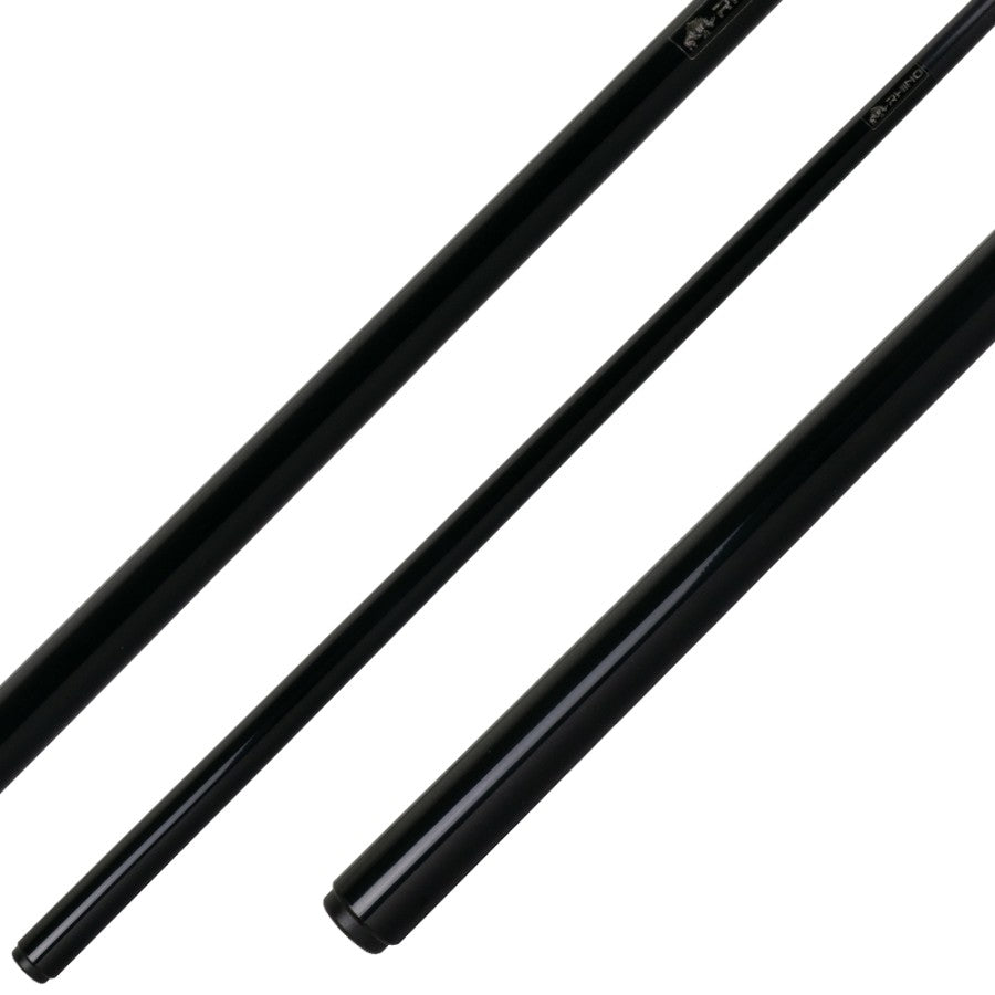Billardqueue, Pool, RHINO Carbon, schwarz, einteilig, Klebeleder