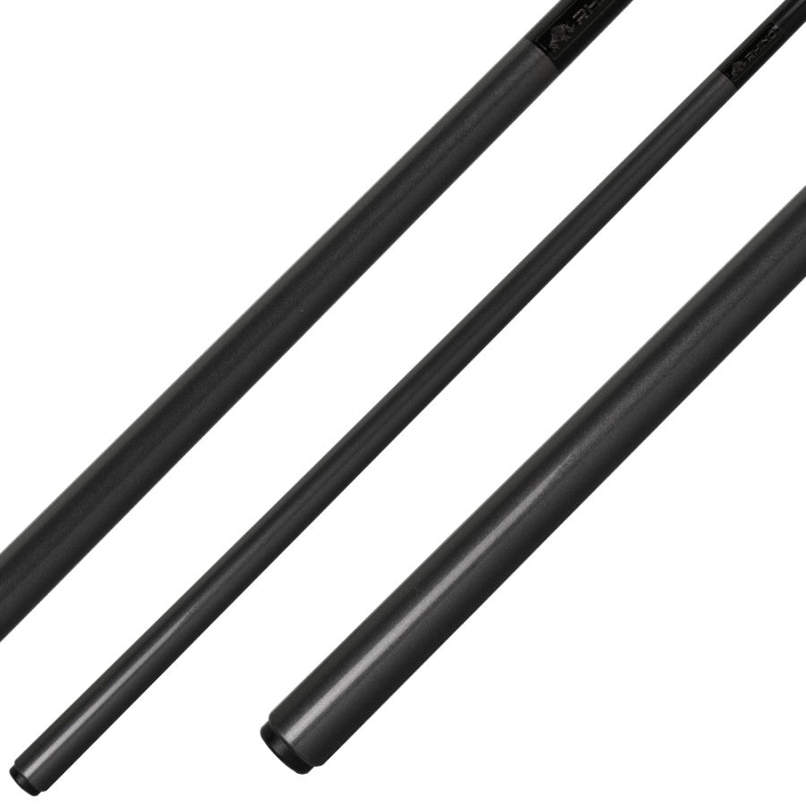 Billardqueue, Pool, RHINO Carbon, grau, einteilig, Klebeleder