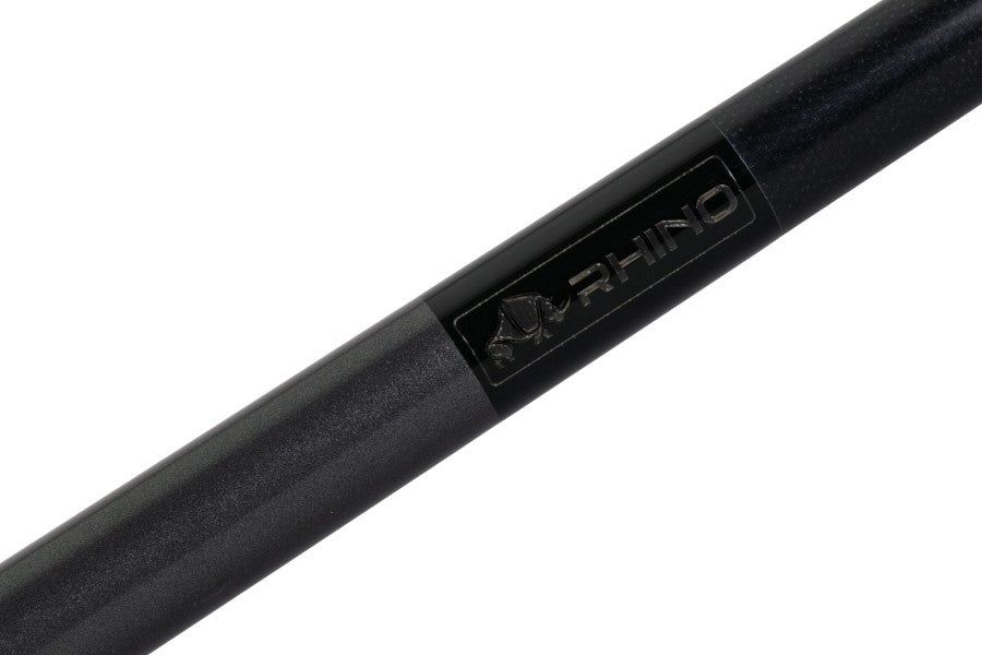 Billardqueue, Pool, RHINO Carbon, grau, einteilig, Klebeleder