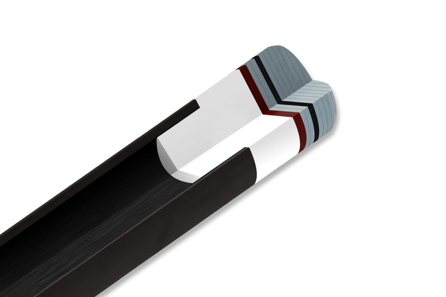 Billardqueue, Pool, Cuetec Cynergy CT-15K Carbon, glänzend-weiß, 3/8x14, 12.5mm