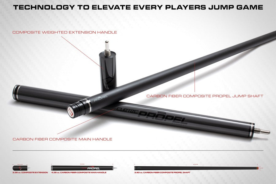 Billardqueue, Pool, Cuetec Jump Cynergy Propel, Ghost Edition, Schnellverschluss