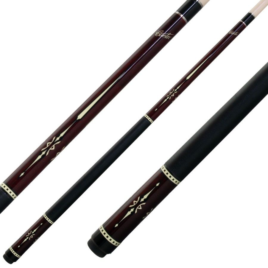 Billardqueue, Pool, Cuetec Warrior, burgund, 3/8x14