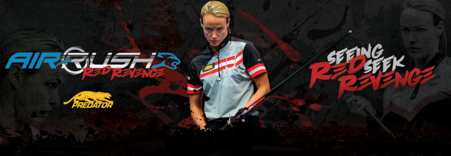 Billardqueue, Pool, Predator Air Rush Red NW, Jump, dreiteilig, Uni-Loc