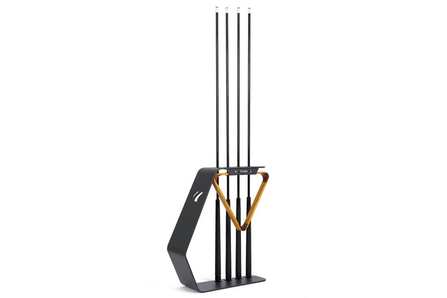 Billard Queueständer, Cornilleau, schwarz, für 4 Queues + Dreieck