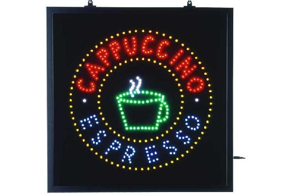 LED-Schild, Cappuccino Espresso