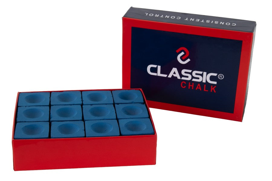 Billardkreide, Classic, blau, 12er Pack