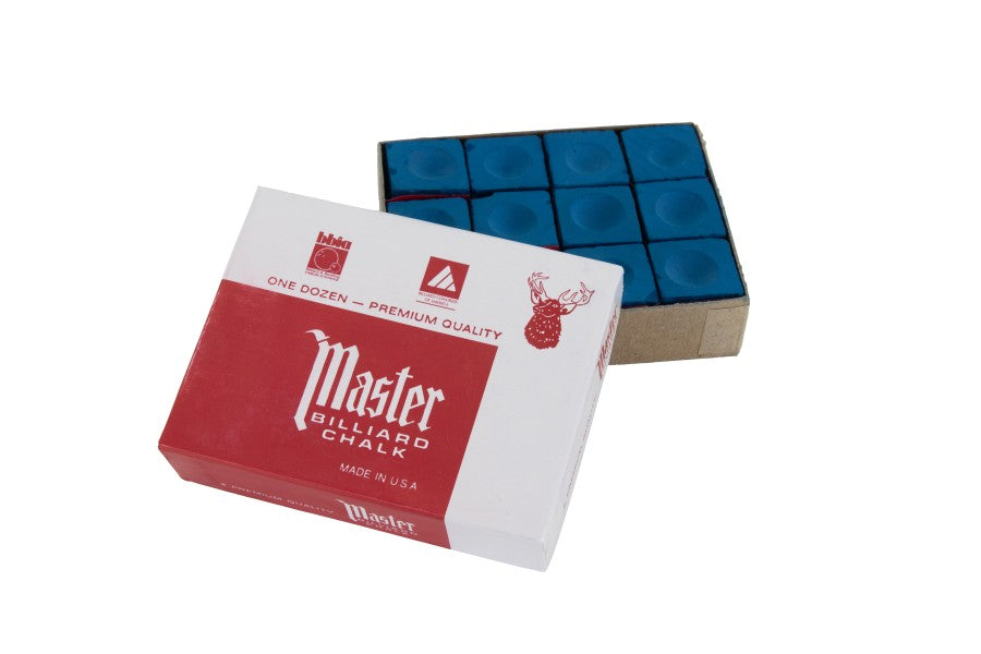 Billard-Kreide, Master, blau, 12er Pack