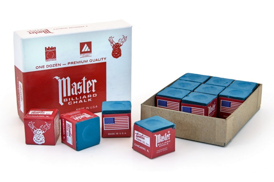 Billard-Kreide, Master, blau, 12er Pack