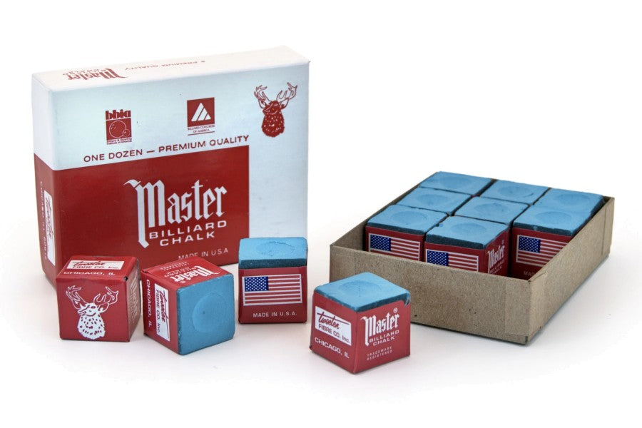 Billardkreide, Master, sky blue, 12er Pack