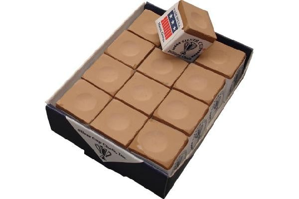 Billard-Kreide, Silver Cup, taupe, 12er Pack