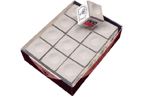 Billard-Kreide, Silver Cup, grau, 12er Pack