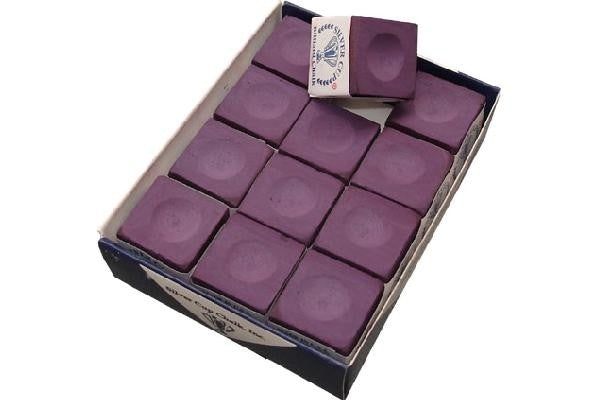 Billard-Kreide, Silver Cup, violett, 12er Pack