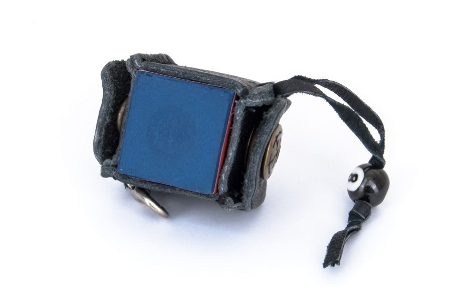 Kreidehalter, mit Schlaufe, echtes Leder